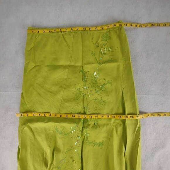 Sarah Spencer Women's Lime Green Linen Blend Blouse And Skirt Size 14W - Picture 12 of 16